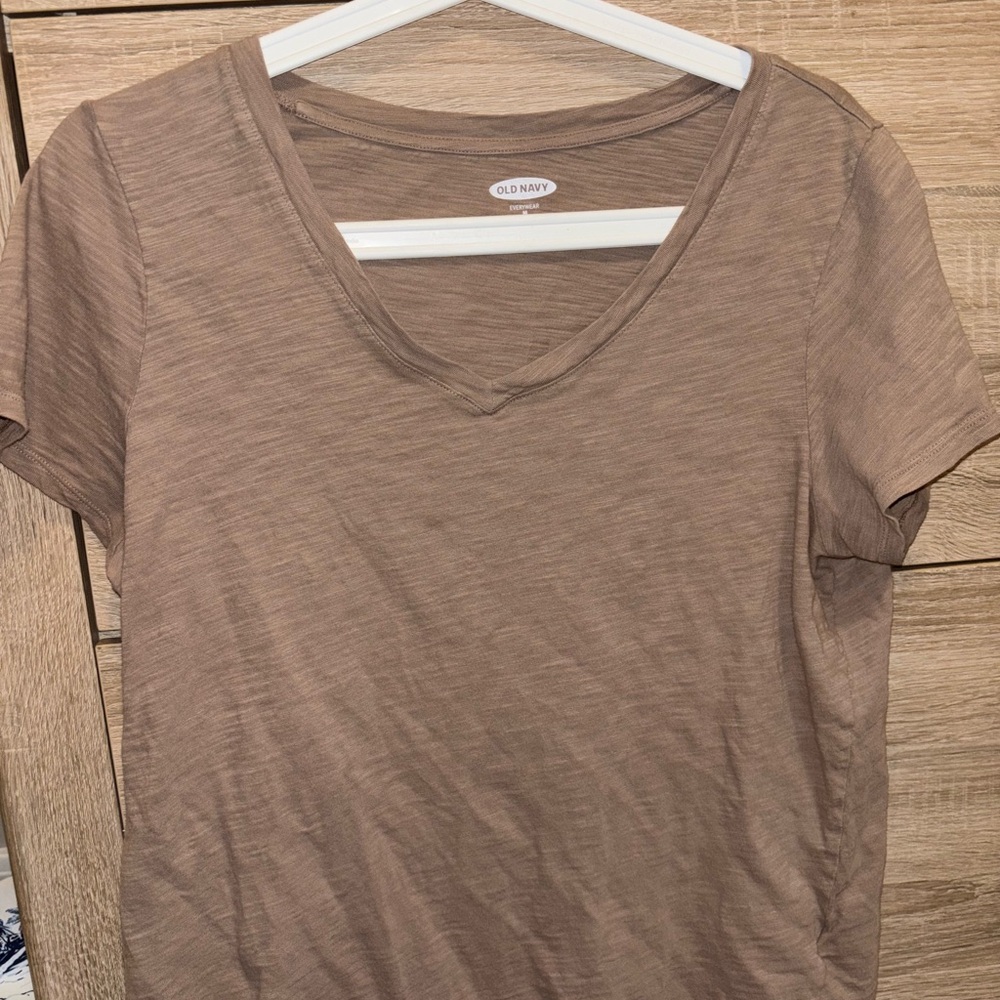 Old Navy Women's Brown V-Neck Top